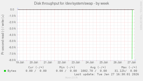 Disk throughput for /dev/system/swap